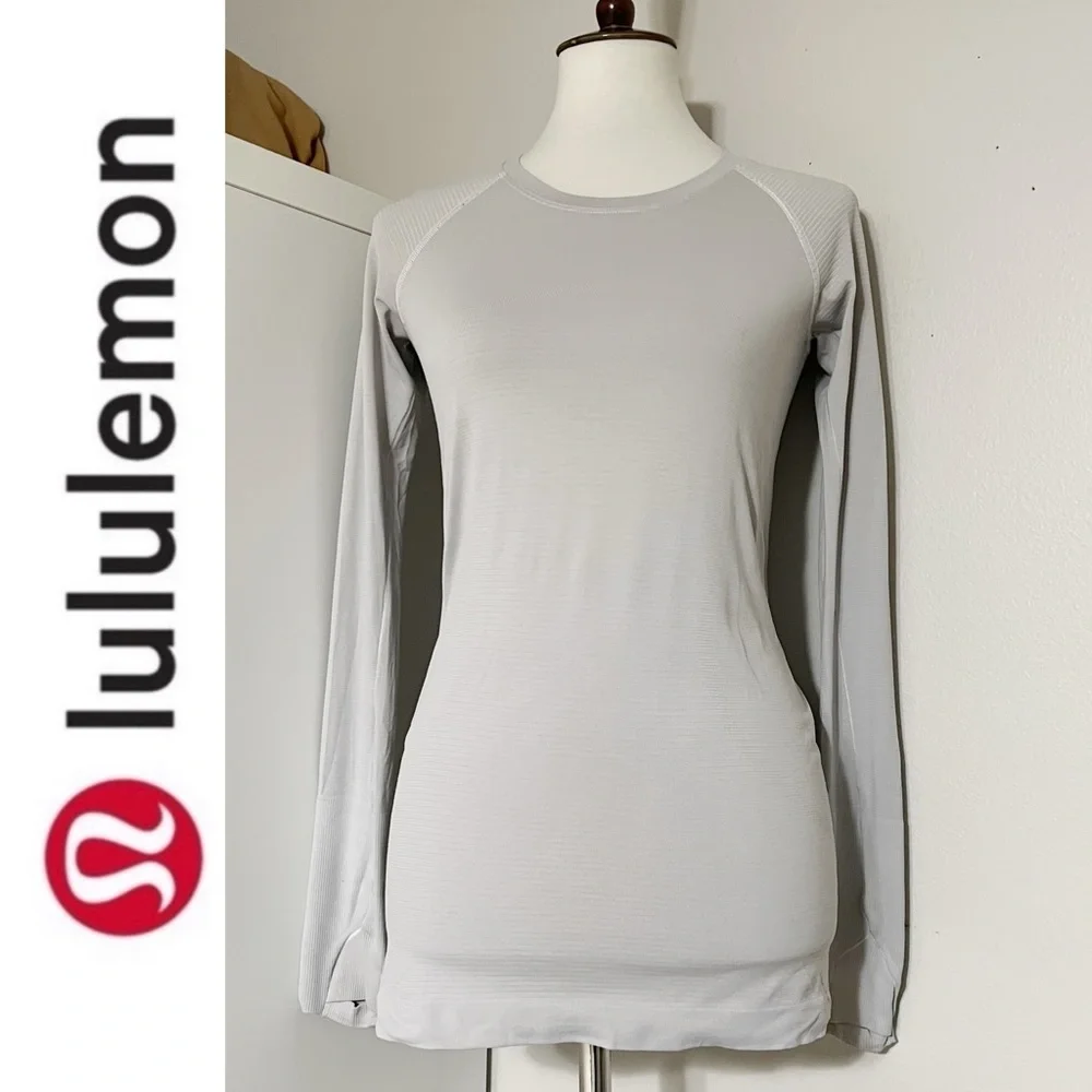 Lululemon Swiftly Tech Shirt Long Sleeve‎ Sports Gray Size 6